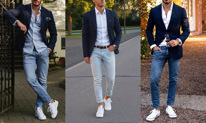 Phối quần jean cùng áo blazer nam trông các chàng thật “menly” và phong trần, bụi bặm