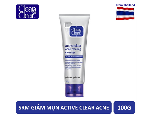 Clean & Clear Active Clear Acne Clearing Cleanser là sữa rửa mặt ngừa mụn hiệu quả nhưng có giá thành rất phải chăng