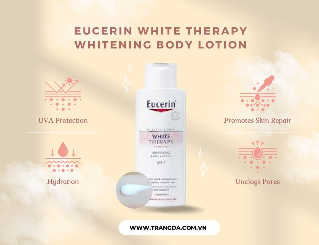 Review Kem dưỡng trắng da body Eucerin White Therapy Whitening Body Lotion