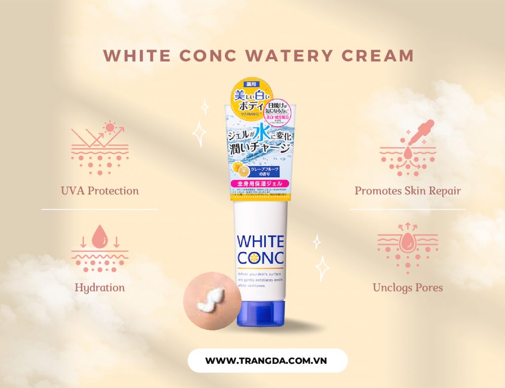 Kem dưỡng trắng da body White Conc Watery Cream