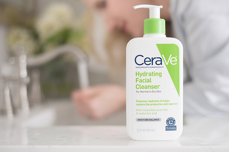 Sữa rửa mặt cho da khô mụn Cerave Hydrating Facial Cleanser