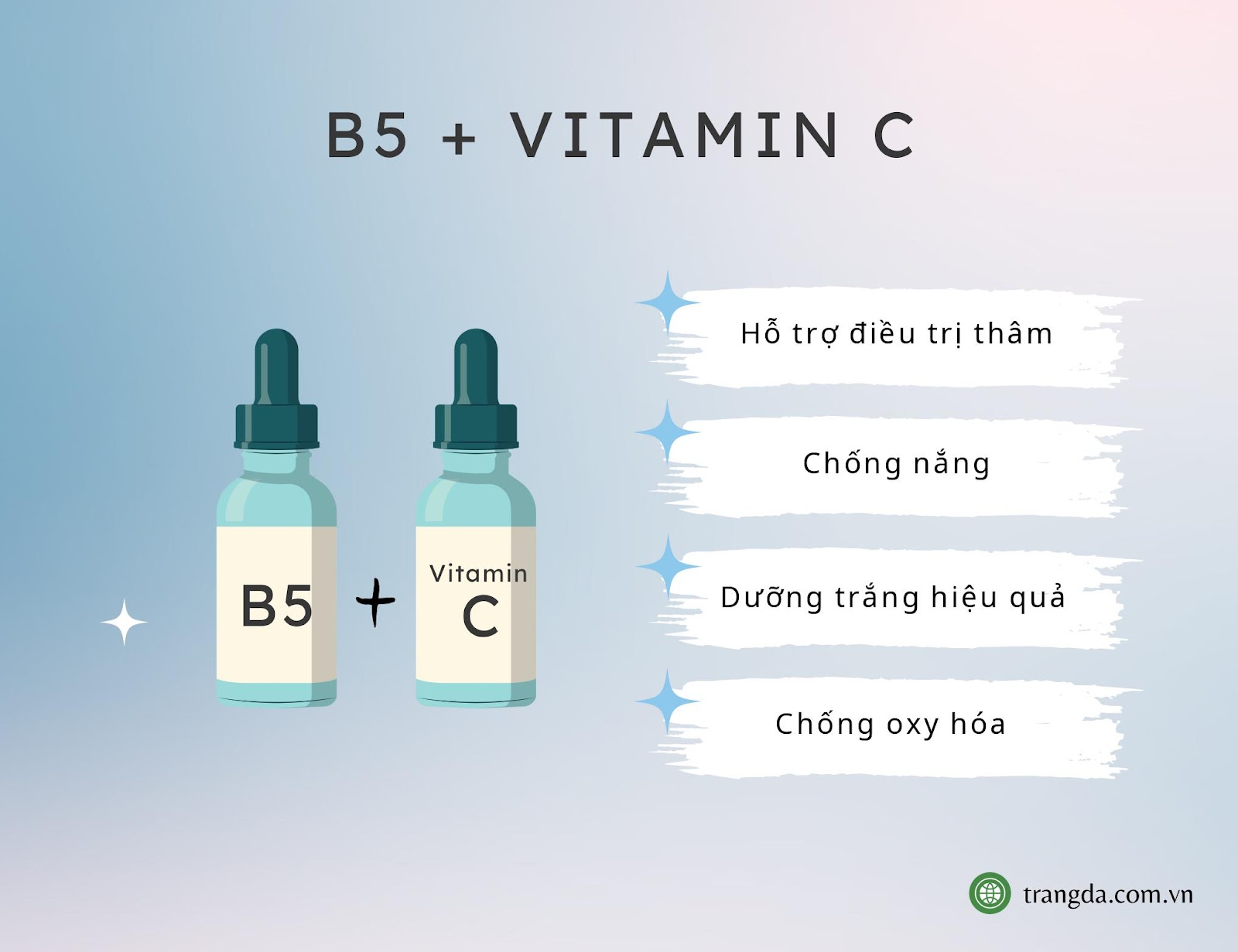 Công dụng khi kết hợp Serum B5 với Vitamin C