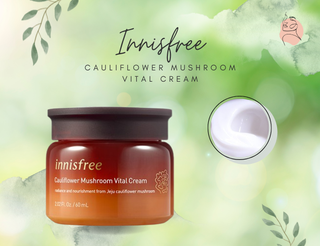 Kem dưỡng trắng da cho da dầu Innisfree Cauliflower Mushroom Vital Cream Hàn Quốc