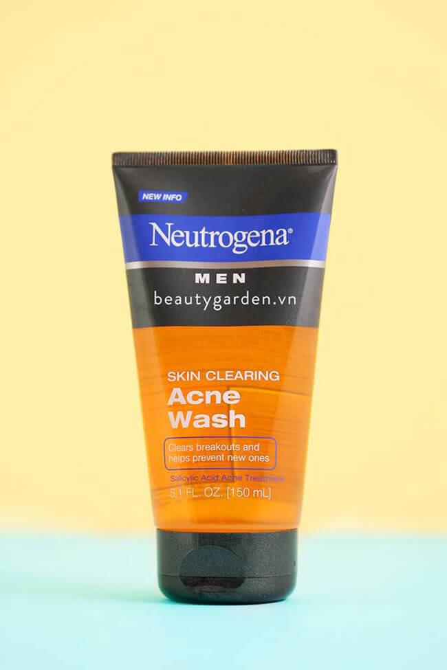 Sữa rửa mặt trị mụn thâm cho nam Neutrogena Men Skin Clearing Acne Wash (nguồn: Internet)