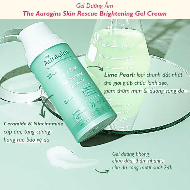 The Auragins Skin Rescue Brightening Gel Cream