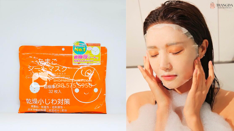 Mặt nạ giấy trứng gà Cocoegg Wrinkle Sheet Mask Nhật
