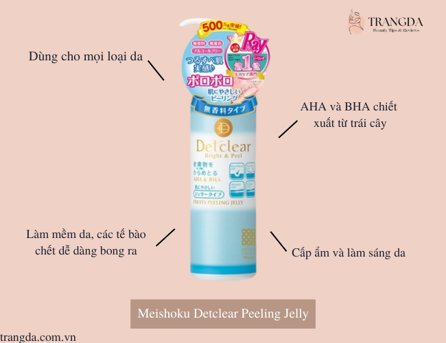 Tẩy tế bào chết AHA dạng gel Meishoku Detclear Peeling Jelly 