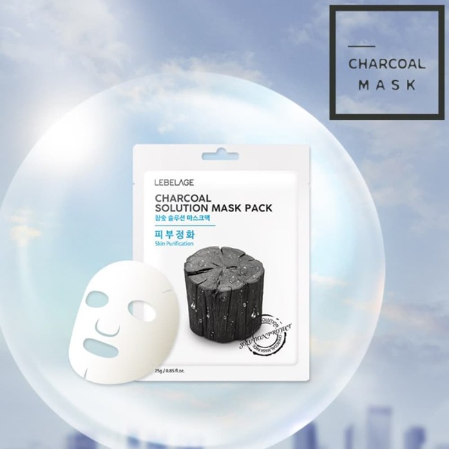 Mặt nạ giấy thanh lọc da Lebelage Charcoal Solution Mask Pack Skin Purification