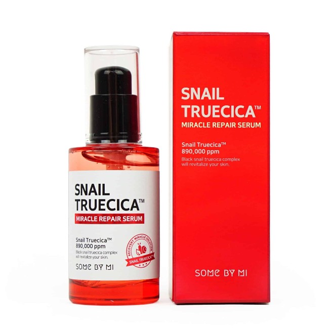  Snail Truecica Miracle Repair là serum dưỡng ẩm cho da dầu cung cấp đồng thời công dụng mờ thâm sẹo 