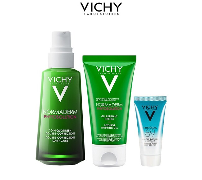 Bộ sản phẩm skincare Vichy Normaderm Phytosolution