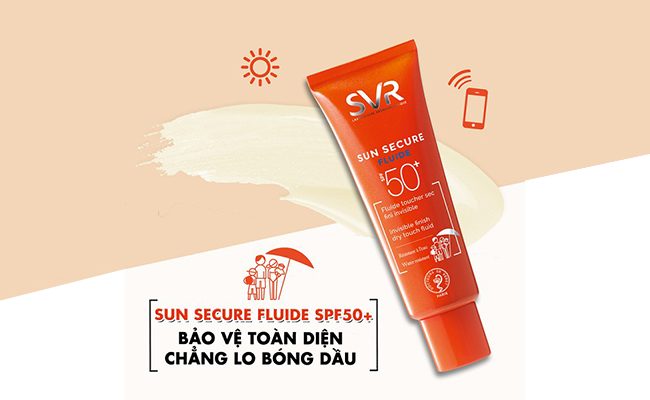 Kem chống nắng phổ rộng SVR Sun Secure Fluide SPF50