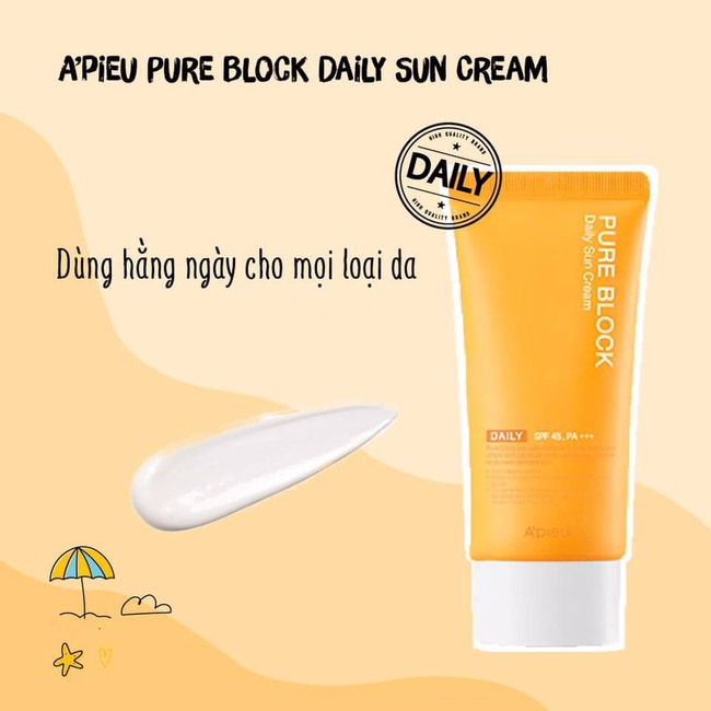 A'Pieu Pure Block Natural Sun Cream SPF 45