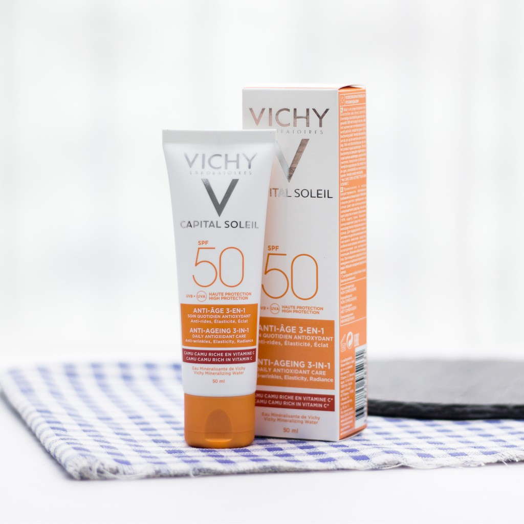 Kem chống nắng Vichy Capital Soleil Anti-Ageing 3 in 1 SPF50