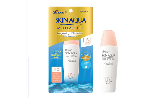 Kem chống nắng aqua: Gel chống nắng cho da nhạy cảm Sunplay Skin Aqua Mild Care