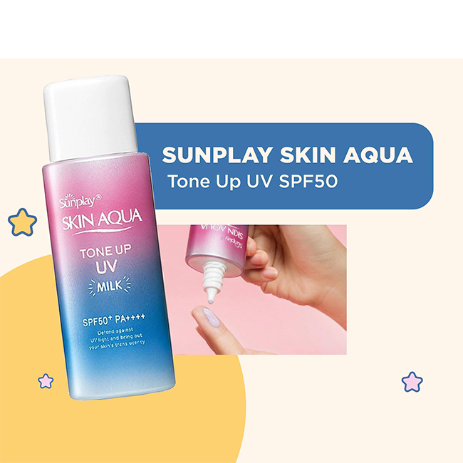 Kem chống nắng che khuyết điểm Skin Aqua Tone Up UV Milk