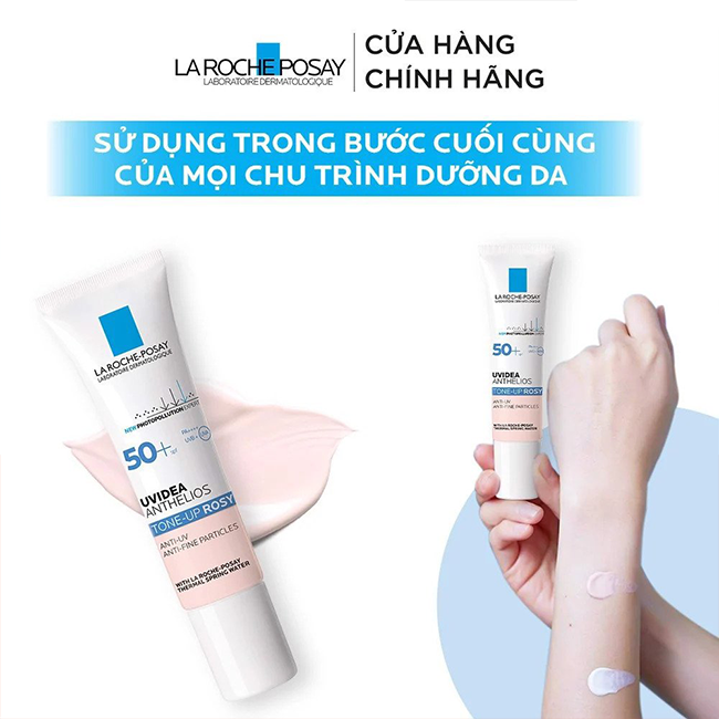 Kem chống nắng che khuyết điểm La Roche-Posay Anthelios Uvidea Tone Up Rosy