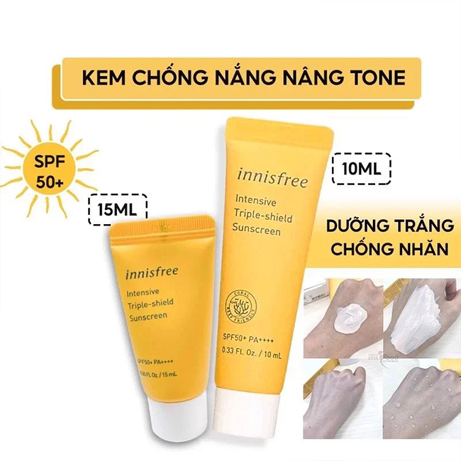 Kem chống nắng che khuyết điểm Hàn Quốc Innisfree Intensive Triple-Shield Sunscreen