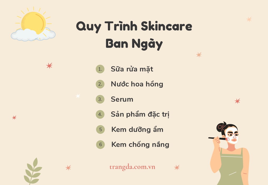 Quy trình Skincare Ban Ngày