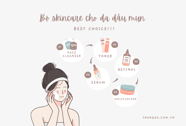 [Review] Top 20+ bộ sản phẩm skincare cho da dầu mụn, tốt nhất, thu nhỏ lỗ chân lông