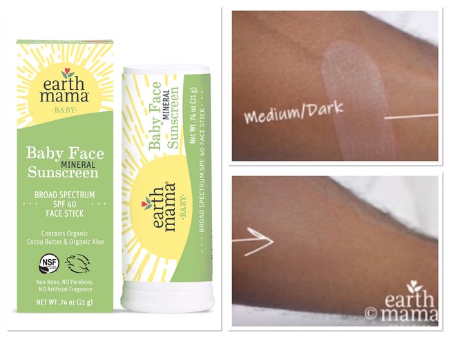 Earth Mama Baby Face Mineral Sunscreen Face Stick SPF 40 