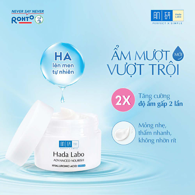 Kem dưỡng ẩm cho da nhạy cảm Hada Labo Advanced Nourish Hyaluron Cream