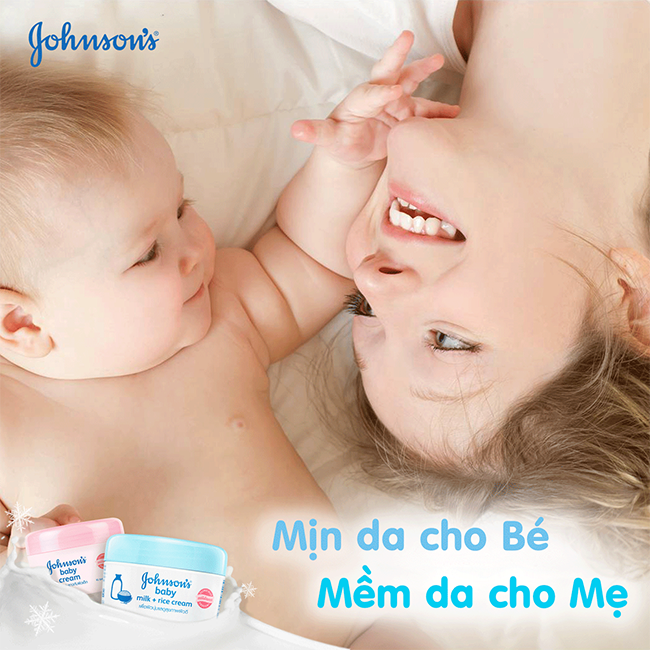 Kem dưỡng ẩm cho bé Johnson Baby Milk + Rice Cream (Nguồn: Internet)