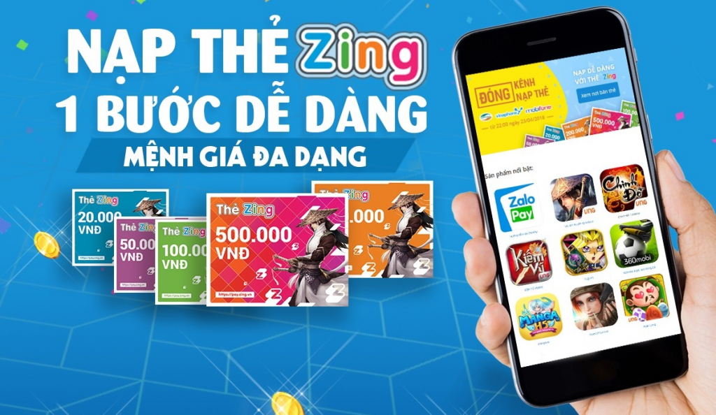 Nạp Zing Xu bằng thẻ điện thoại 