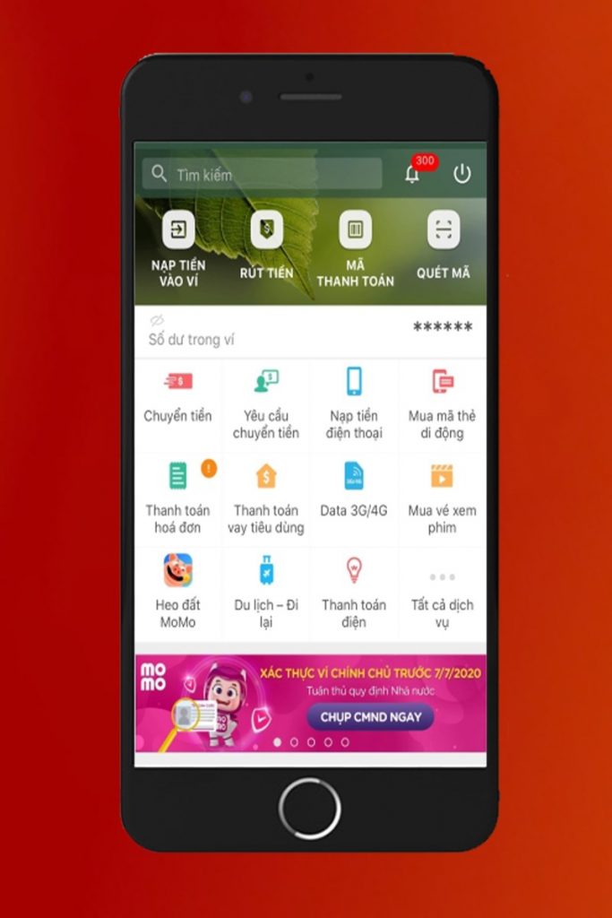 Đăng nhập vào ứng dụng Ví MoMo