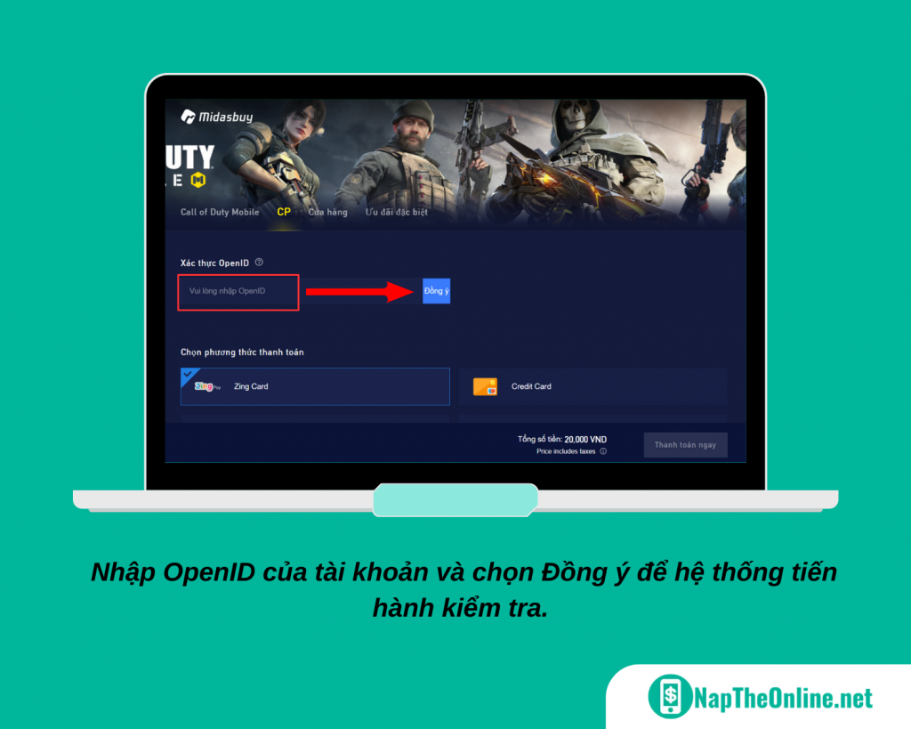 Nhập OpenID Call Of Duty Mobile  