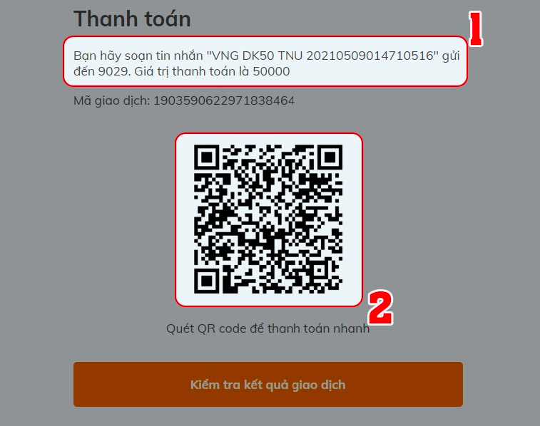 Nạp thẻ Thiện Nữ 2 thông qua tin nhắn SMS đơn giản