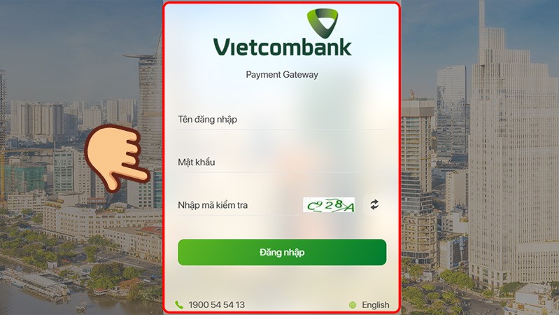 Nhập thông tin đăng nhập và thực hiện thanh toán