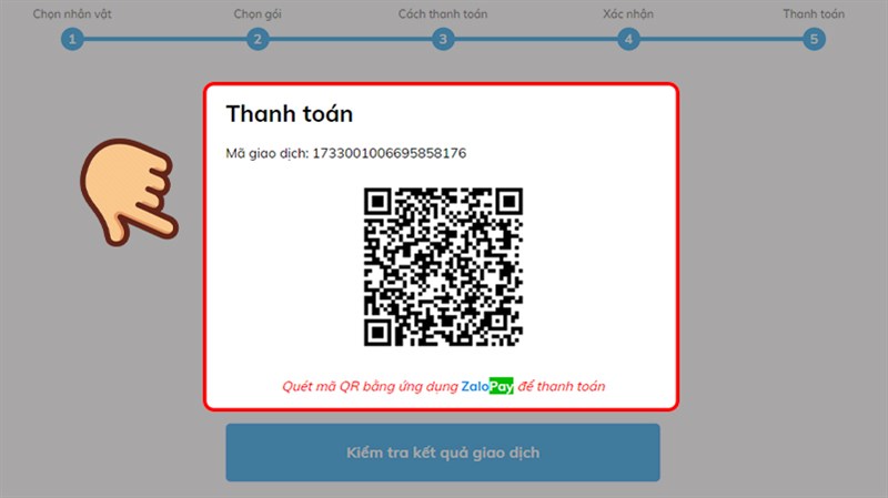 Quét mã QR để thanh toán