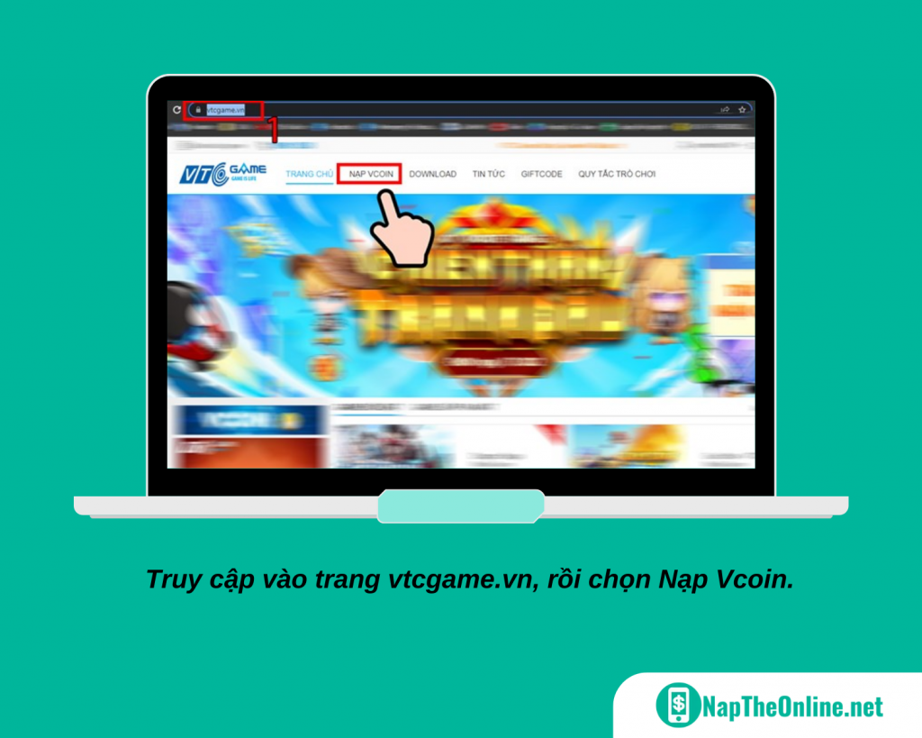 Nhấn chọn Nạp Vcoin 