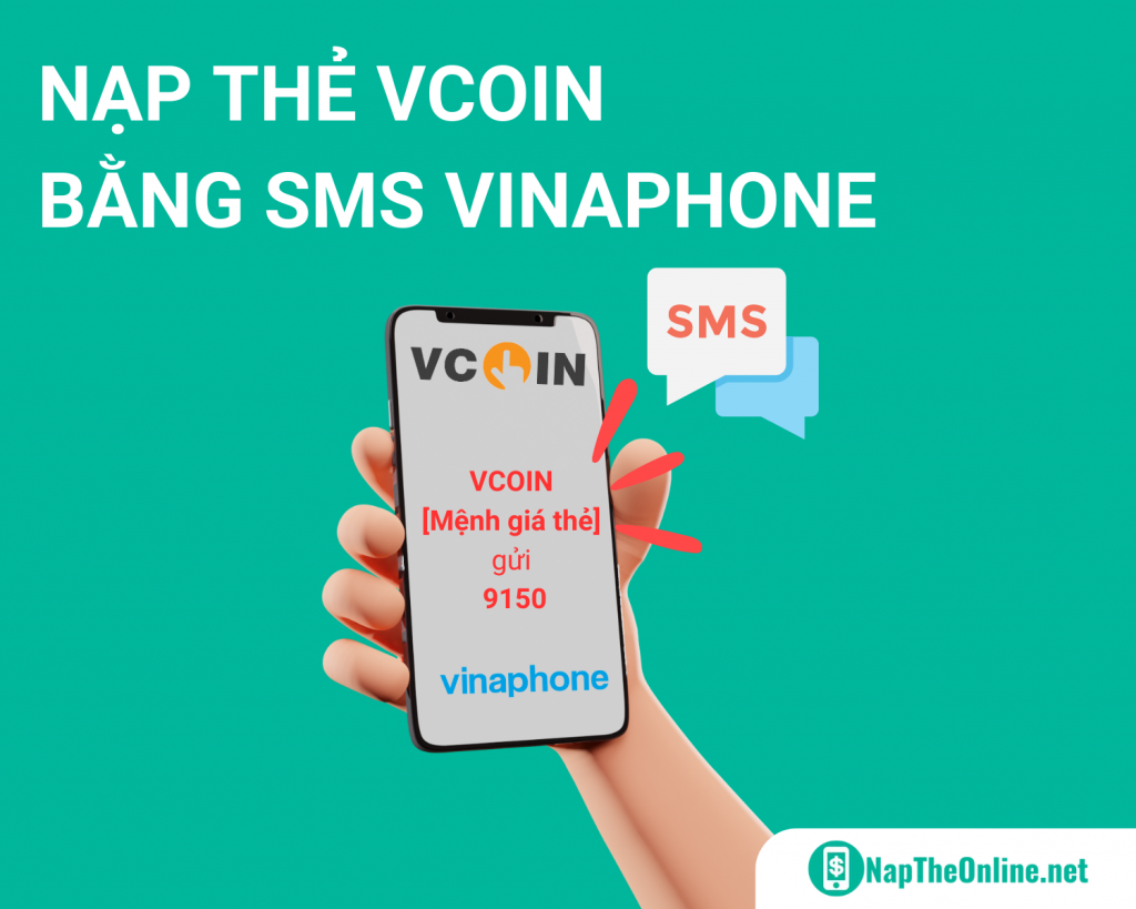 Cách nạp Vcoin bằng SMS Vinaphone