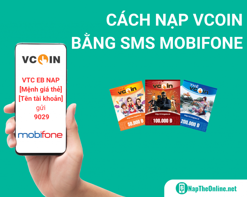 Cách nạp Vcoin bằng SMS Mobifone 