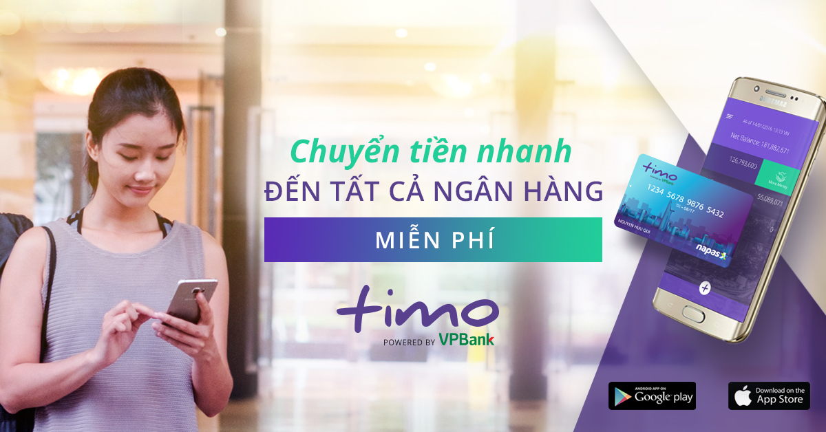 Thẻ ATM nội địa Timo – Miễn phí rút tiền và miễn phí nạp tiền