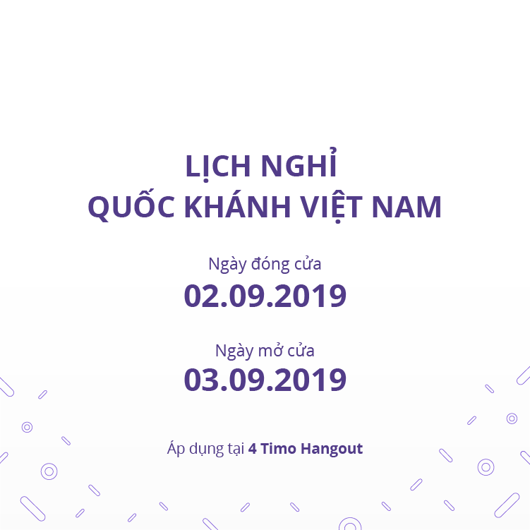 Thông báo: Lịch nghỉ Quốc Khánh Việt Nam 2/9