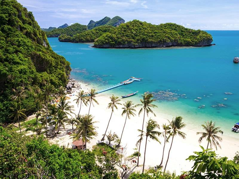Đảo Koh Samui với những hàng dừa xanh ngắt (Nguồn: vietnamtourist.org.vn)