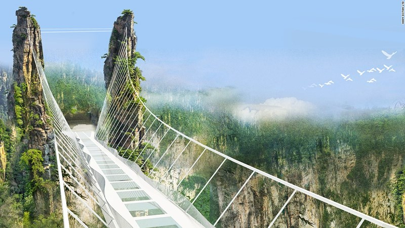 Cây cầu kính dài nhất thế giới (Nguồn: infonet.vn)