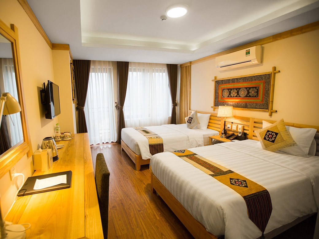 Phòng Deluxe 2 giường đơn tại Sapa Highland Resort & Spa (Nguồn: Thetips.com)
