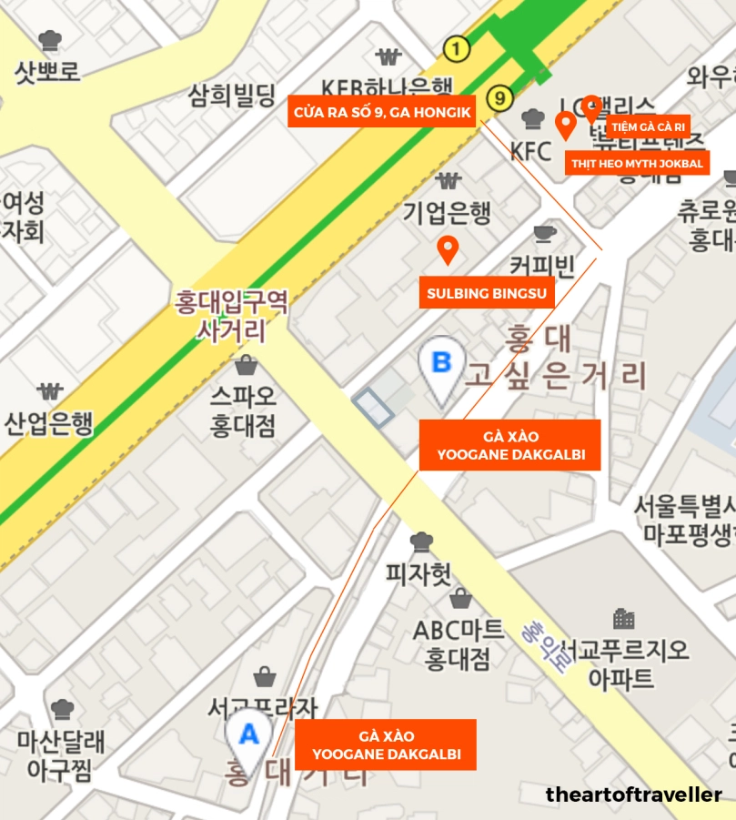 Naver Map ứng dụng bản đồ Hàn Quốc tương tự Google Map (Nguồn: lamgibaygio.wordpress.com)