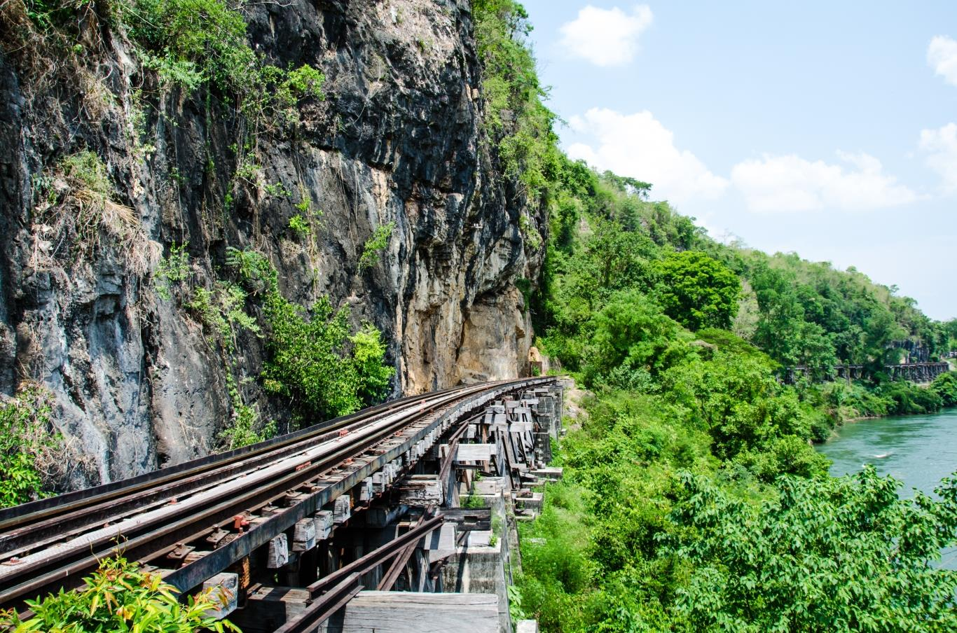 Tuyến đường sắt Thái Lan - Myanmar (Nguồn: travel.com.vn)