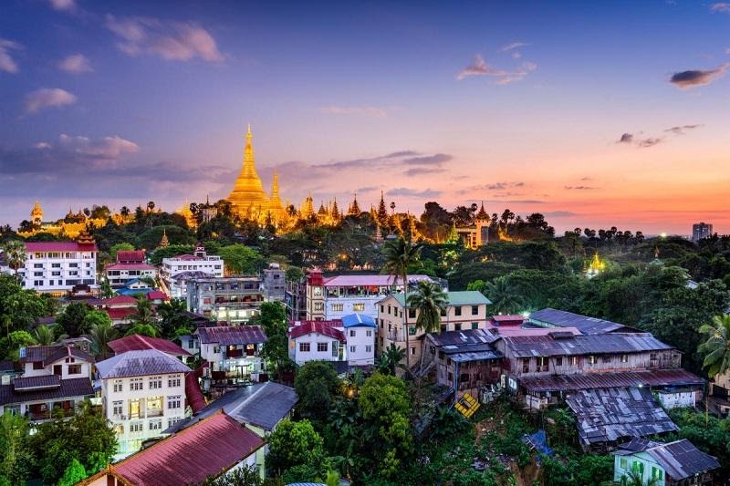 Thành phố Yangon là thành phố nhưng vẫn giữ nét tự nhiên (Nguồn: phuonghoangtours.com)