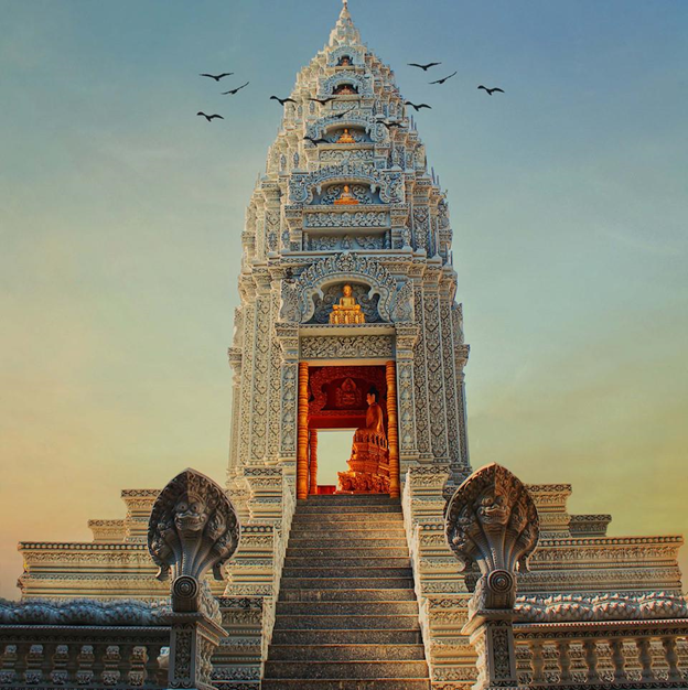 Kiến trúc độc đáo của ngôi chùa (Nguồn:travel.com.vn)
