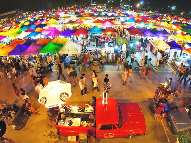 Những khu chợ đêm náo nhiệt tại Bangkok (Nguồn: chatluongcuocsong.net)