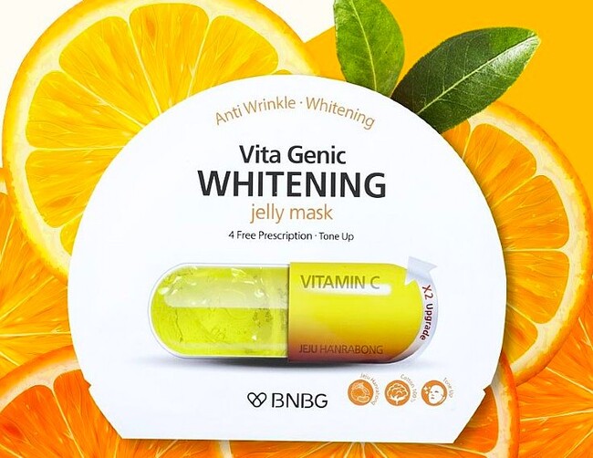 Dưỡng trắng và mờ thâm với Vita Genic Whitening Jelly Mask Vitamin C