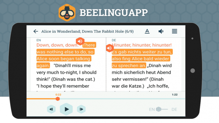  Beelingu - App luyện đọc tiếng Anh tốt nhất