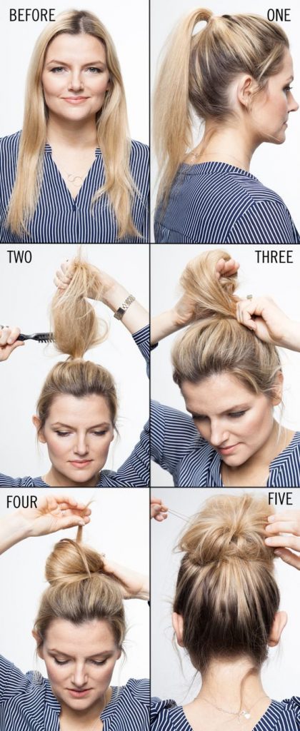 Cách búi tóc đuôi ngựa đơn giản