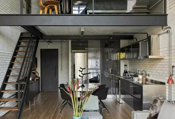 Nhà khung thép có gác lửng thích hợp với căn hộ nhỏ, giúp chủ nhà tận dụng tối đa không gian một cách tiết kiệm nhất