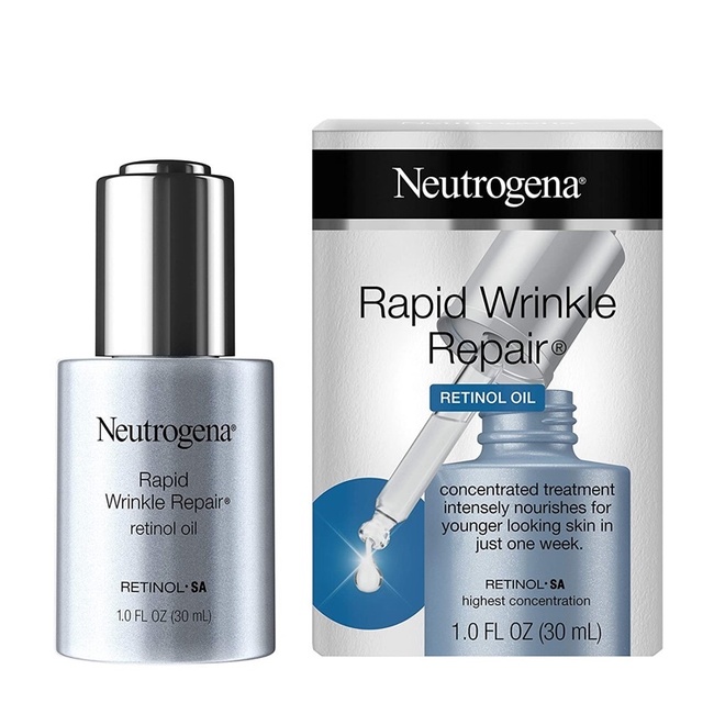 Đẩy lùi các vết nhăn, cải thiện các đốm nâu trên da hiệu quả với tinh chất Neutrogena Rapid Wrinkle Repair Retinol Oil